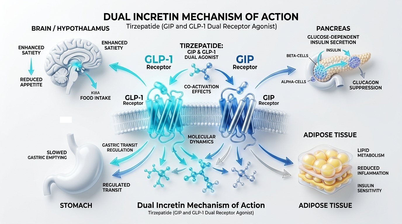 Dual Incretin Mechanism of Action (GLP-1 & GIP Synergy)